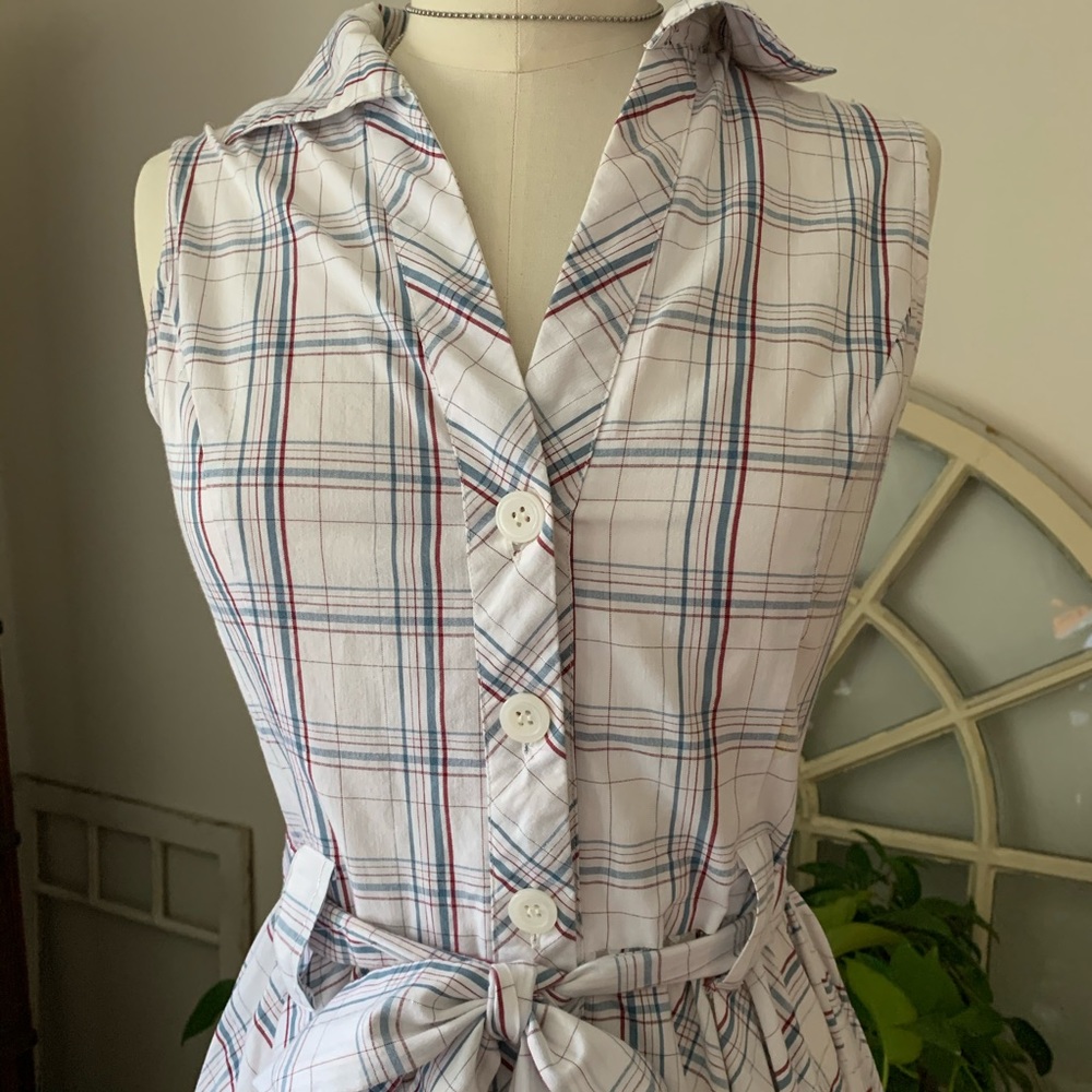 Sleeveless Shirt Dress